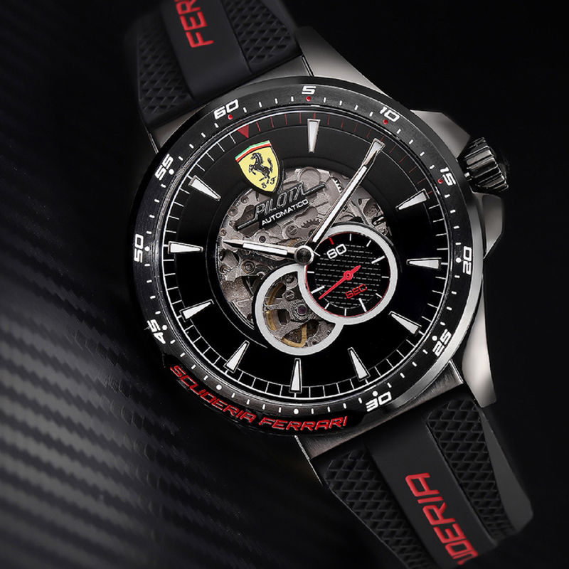 Scuderia Ferrari Pilota 0830600 Black Dial Analog Watch For Men