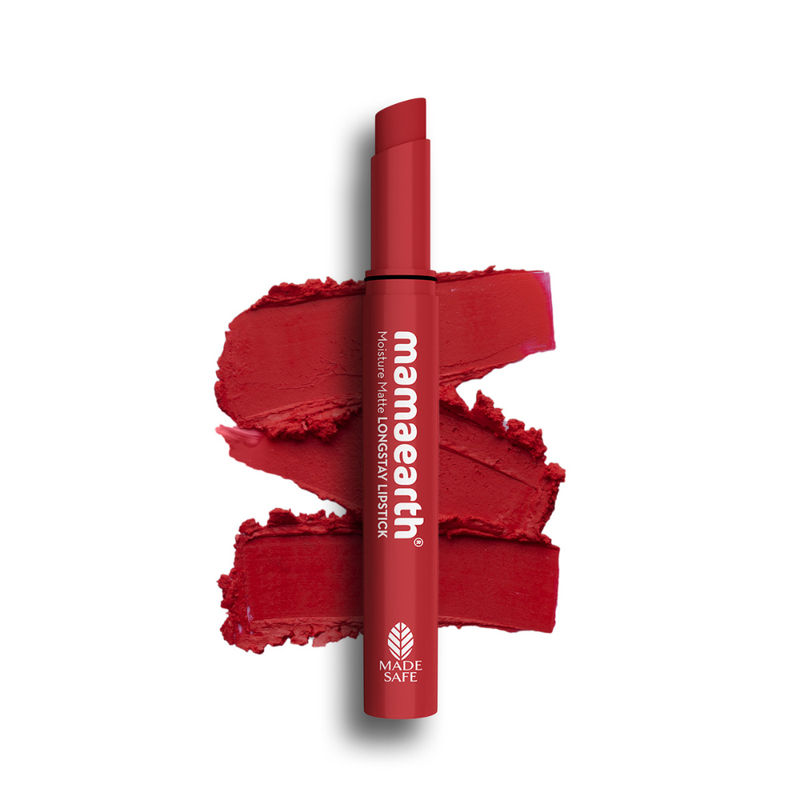 Mamaearth Moisture Matte Longstay Lipstick With Avocado Oil & Vitamin E - Raspberry Scarlet