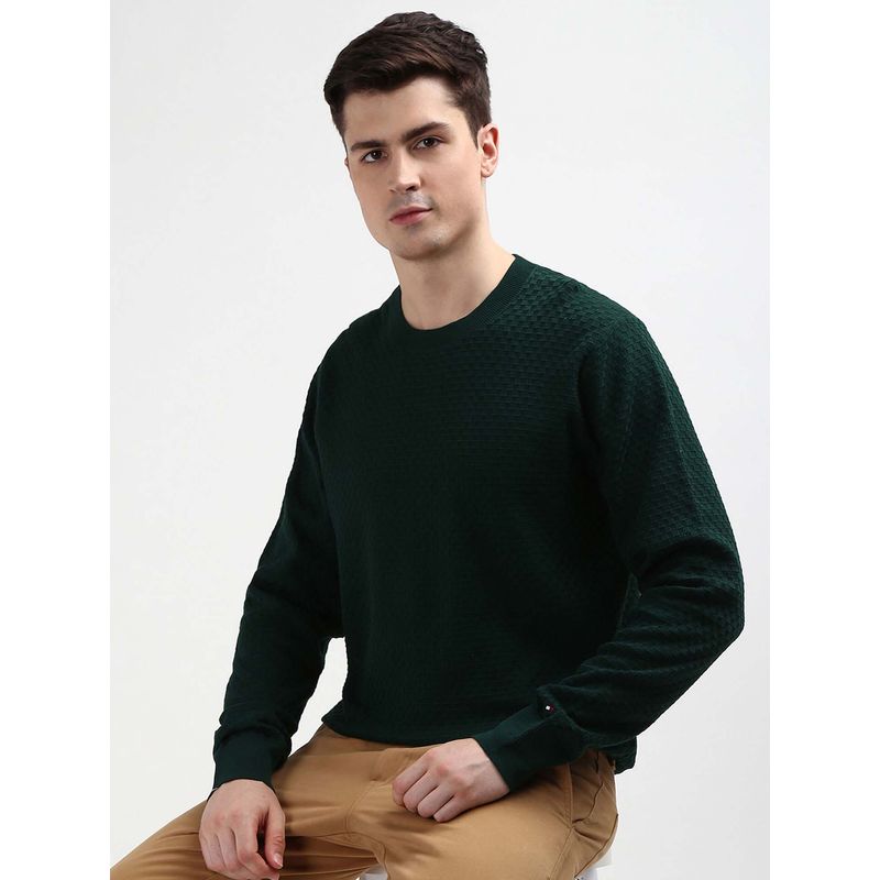 Tommy Hilfiger Green Textured Sweater (M)