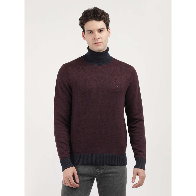 Tommy Hilfiger 2 Tone Fairisle Red Sweater (L)