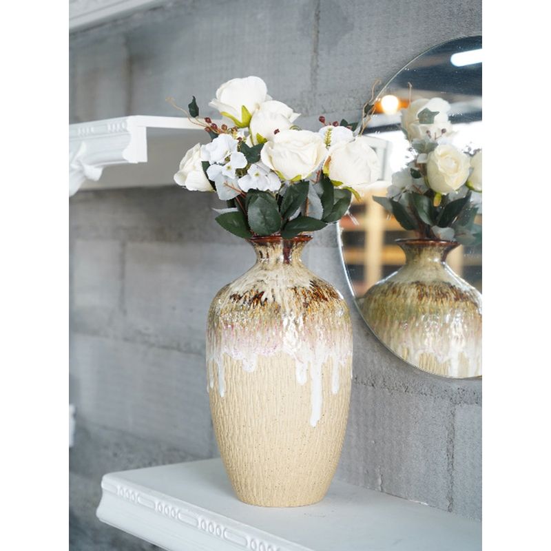 Buy Folkstorys Godavri Multi Color Stoneware Tall Table Vase Online