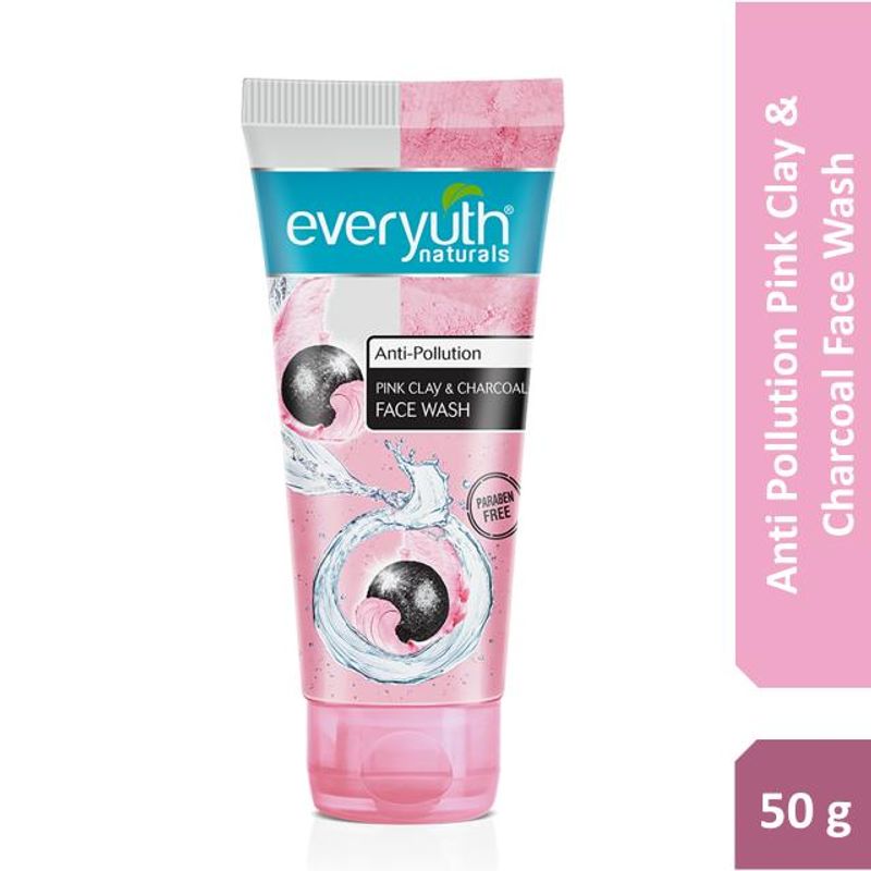 Everyuth Naturals Anti-Pollution Pink Clay & Charcoal Face Wash