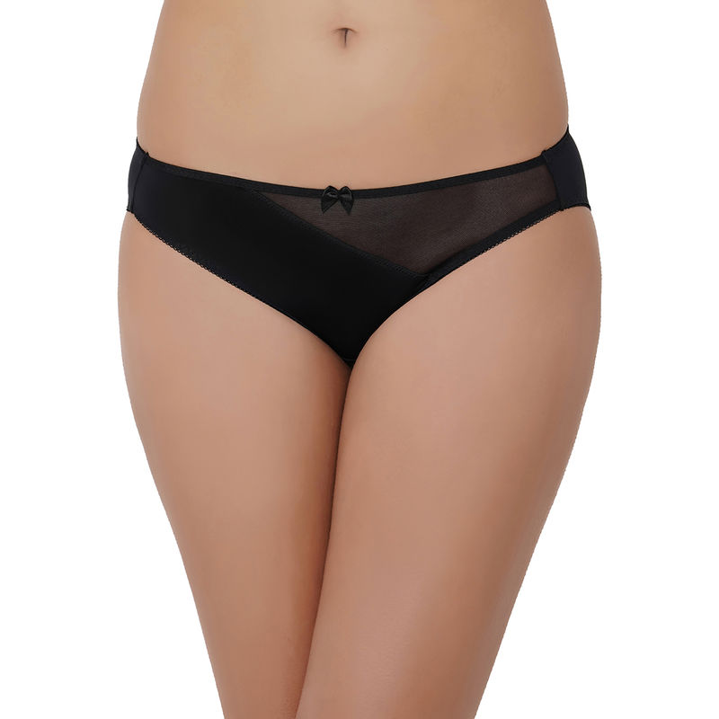 Wacoal Plunge Low Waist Medium Coverage Lace Bikini Panty - Black (M)