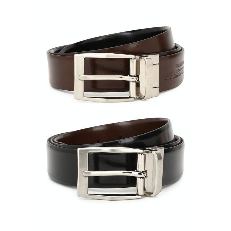 Van Heusen Men Black and Brown Solid Formal Belt Buy Van Heusen Men