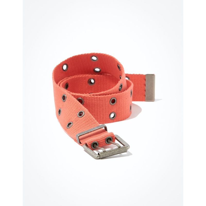 American Eagle Women Orange Y2K Grommet Belt (XS)