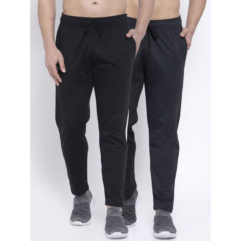 Buy NEUDIS Cotton Solid Regular Fit Joggers Track Pant Black & Dark