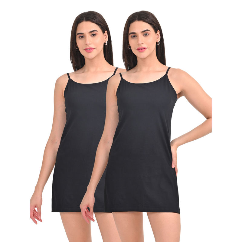 Adira Black Kurti Camisole (Pack of 2) (S)