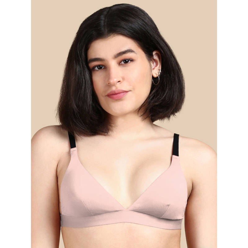 Tailor and Circus Pink Pure Soft True Fit Triangle Non Padded Bra For Women (S)