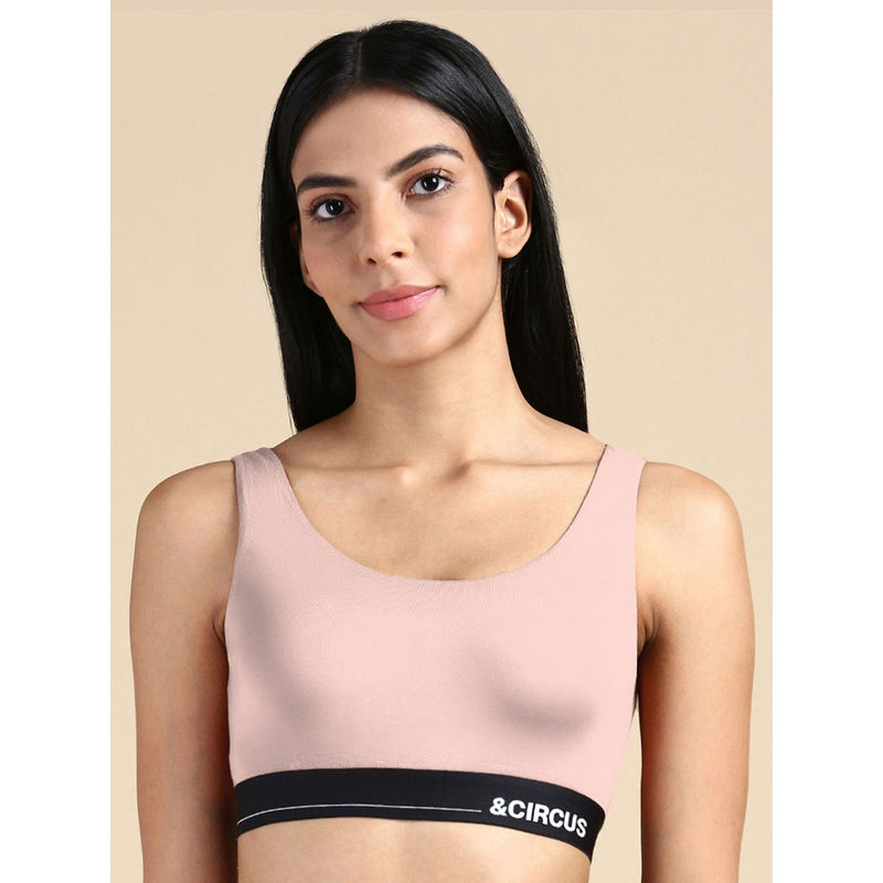 Tailor and Circus Pink Pure Soft Non Padded Lounge Bra For Women (S)