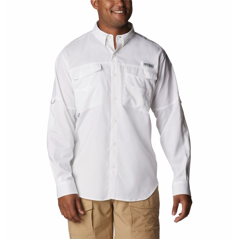 Chemise Columbia PFG Blood N Guts – Manches Longues – Omni-Shield – Taille L Orange