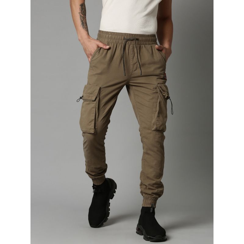 BREAKBOUNCE Olive Taika Slim Fit Cargo Jogger (S)