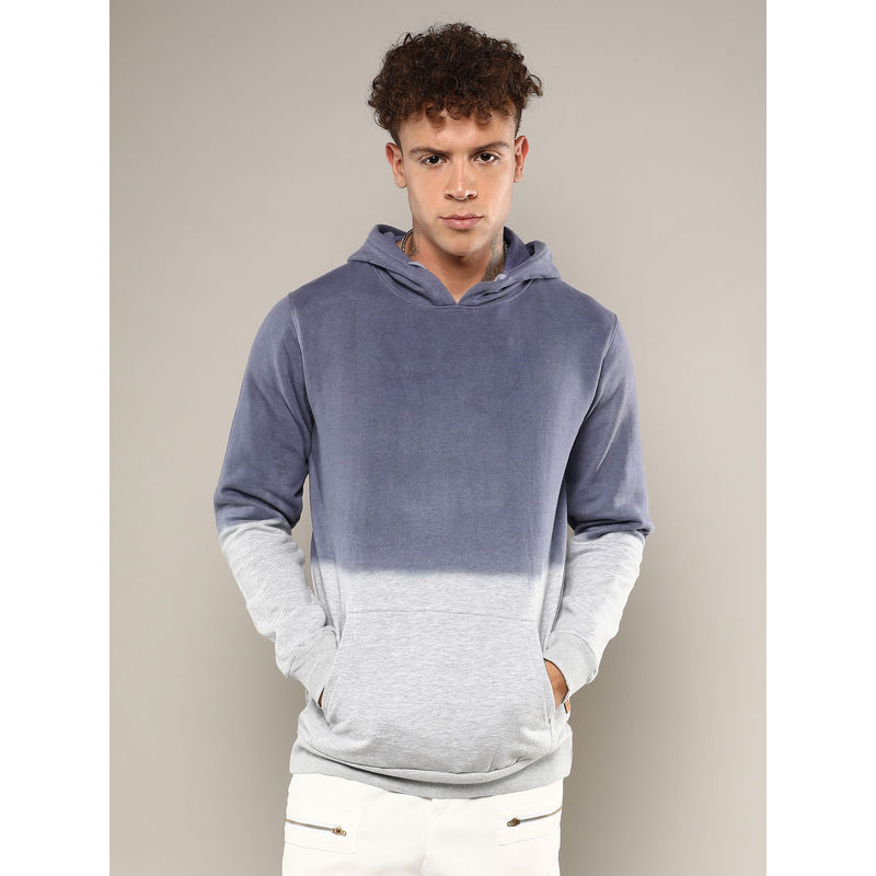 Campus Sutra Men's Grey Ombre Hoodie (XL)