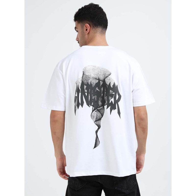 RHINO CULT Men White Sisnister Graphic Printed T-shirt (XS)