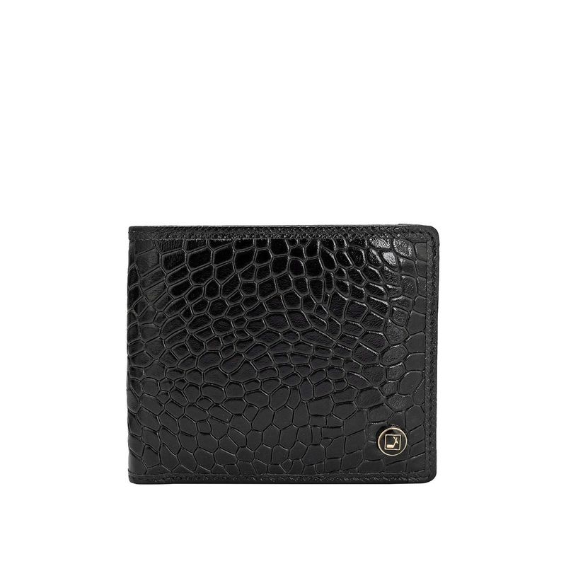 Da Milano Genuine Leather Men's Bifold Wallet | Textured Black Leather | Compact Design With Multiple Card Slots | Lifetime Warranty - View #5