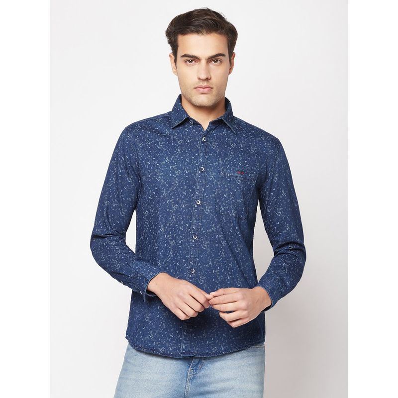 CRIMSOUNE CLUB Men Denim Shirt (L)