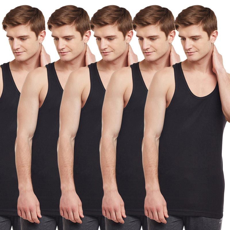 BODYX Pack Of 5 Seamless Undershirt - Black (XL)