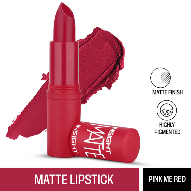 Insight Cosmetics Matte Lipstick - A26 Pink Me Red