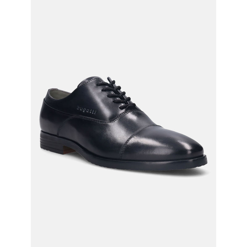 Bugatti Lanzo Dark Grey Leather Formal Oxford Shoes (EURO 40)