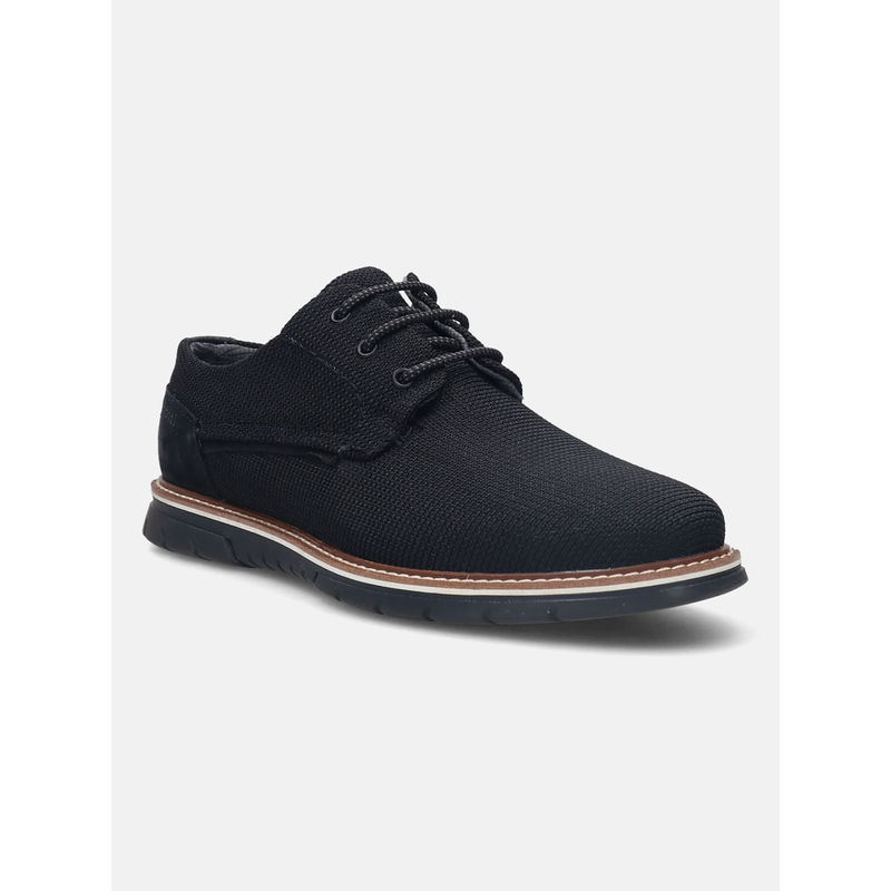 Bugatti Sammy Comfort Black Knitted Casual Shoes (EURO 40)