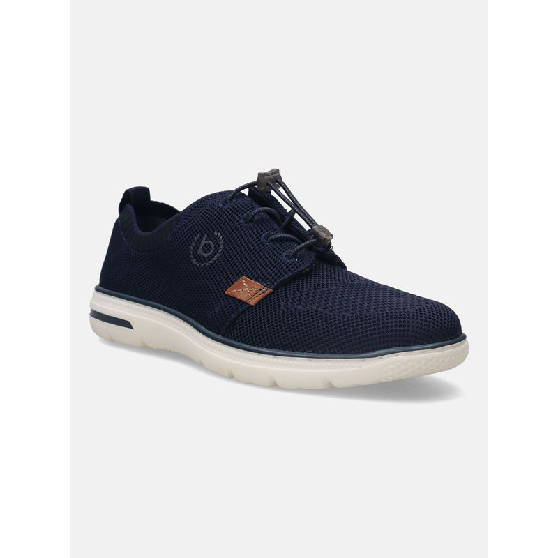 Bugatti Bax Comfort Navy Blue Knitted Casual Shoes (EURO 42)