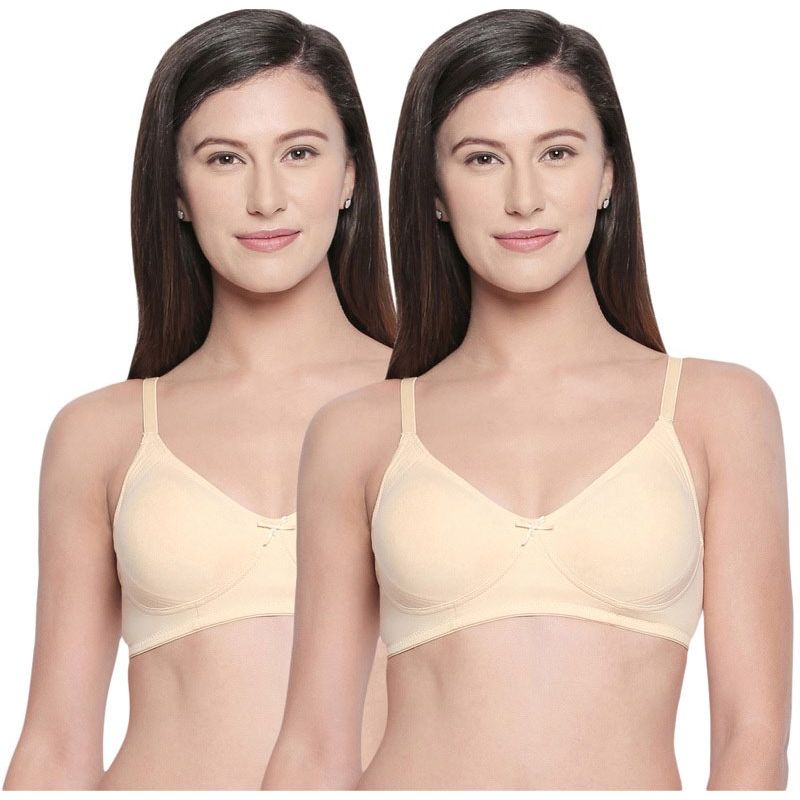 Bodycare B, C & D Cup Perfect Coverage Bra In 100% Cotton-Pack Of 2 - Nude (34C)