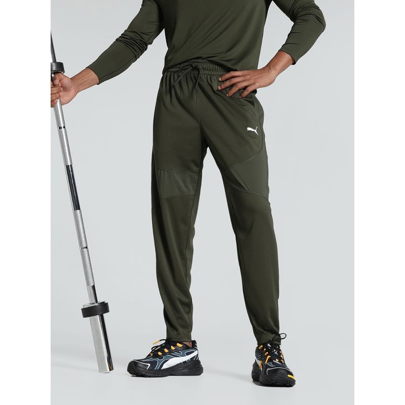 Puma Flex Panelled Tapered Men Green Sweatpant (S)