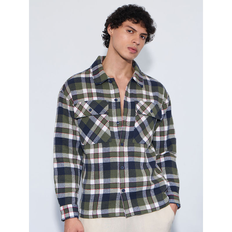 The Souled Store Men Multi-Color Cotton Blend Casual Shirt (L)