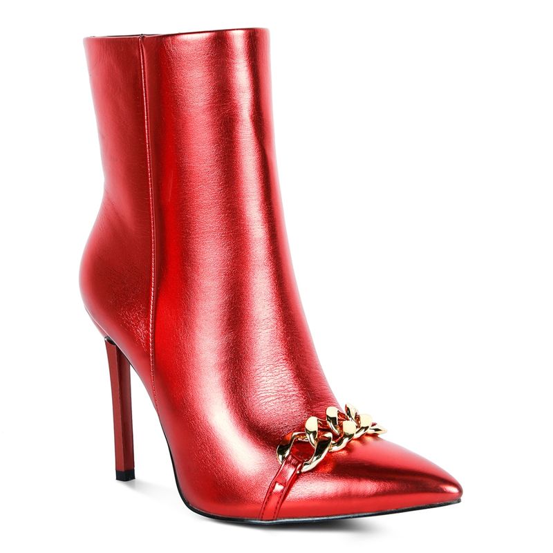 Buy London Rag Embellished Red Casual Boots Online