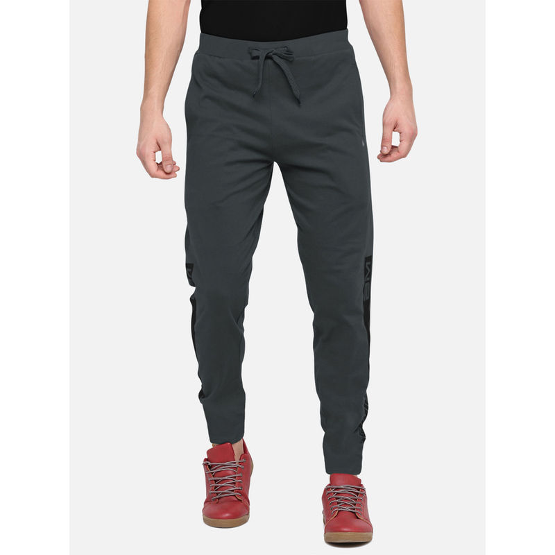 BULLMER Men Grey Athleisure Sportswear Track Pants (L)