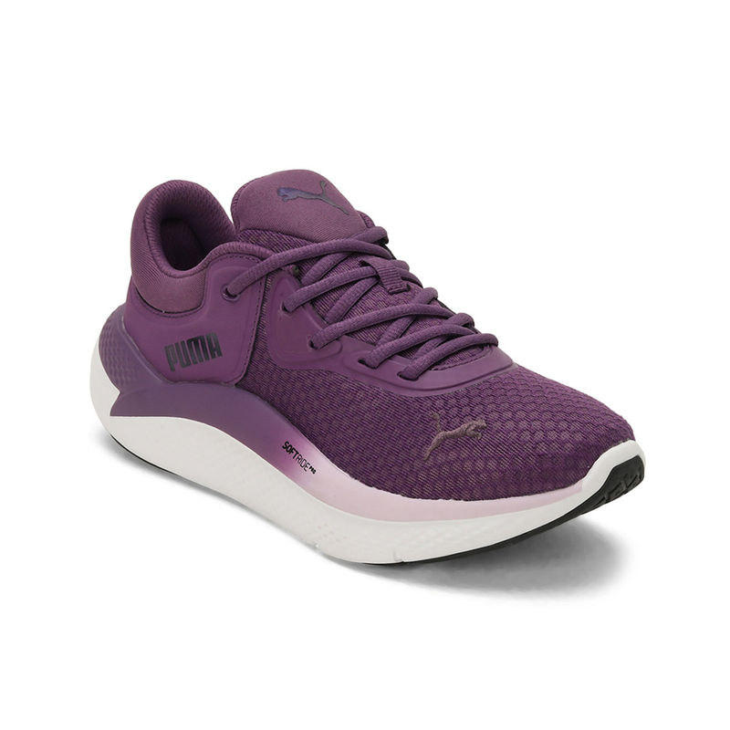 Puma Soft Ride Pro Meta Chrome Womens Purple Running Shoes (UK 8)
