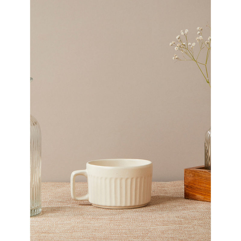 Fabindia Idika Striped Tea Cup White Buy Fabindia Idika Striped Tea
