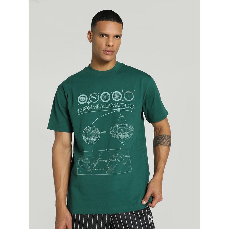 Puma GRAPHICS Mens Relaxed Fit T-shirt - Green (S)