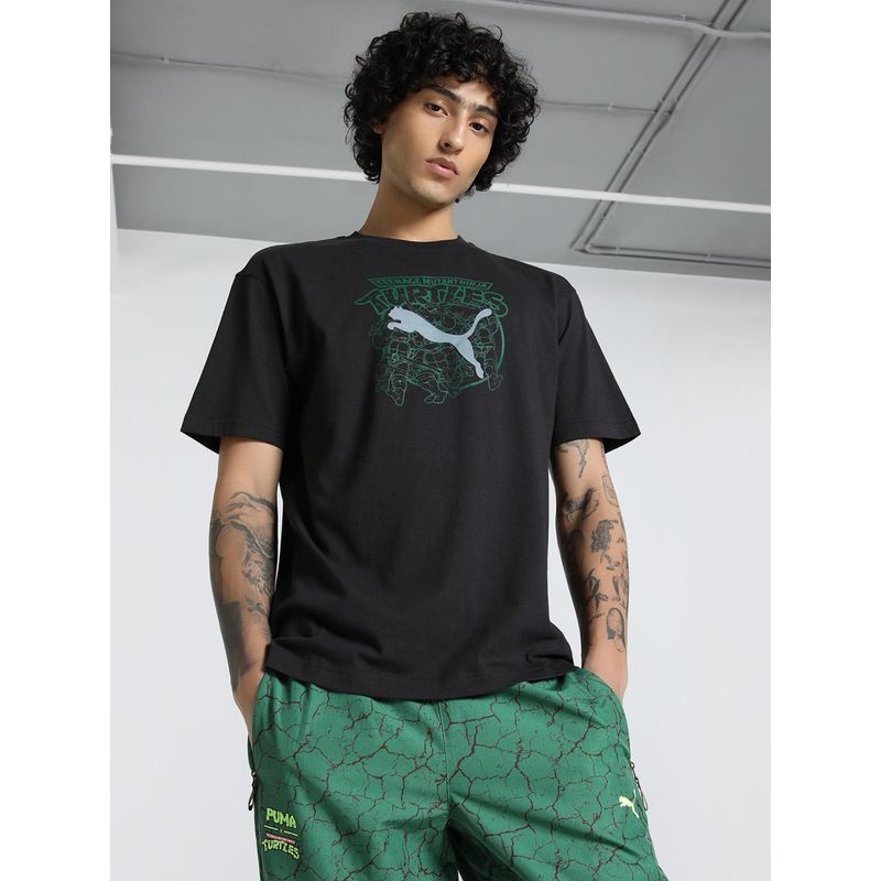 Puma x NAGE MUTANT NINJA TURTLES Mens Relaxed Fit Graphic T-shirt - Black (S)