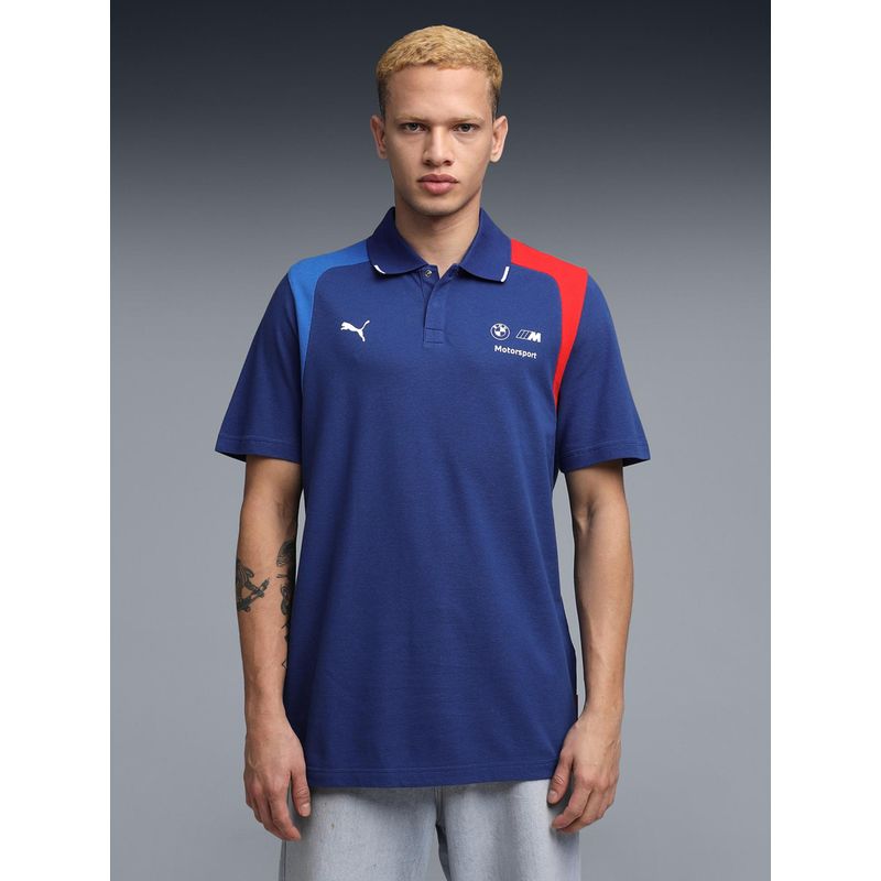 Puma BMW MMS Mens Cotton Regular Fit Polo T-shirt - Blue (XS)