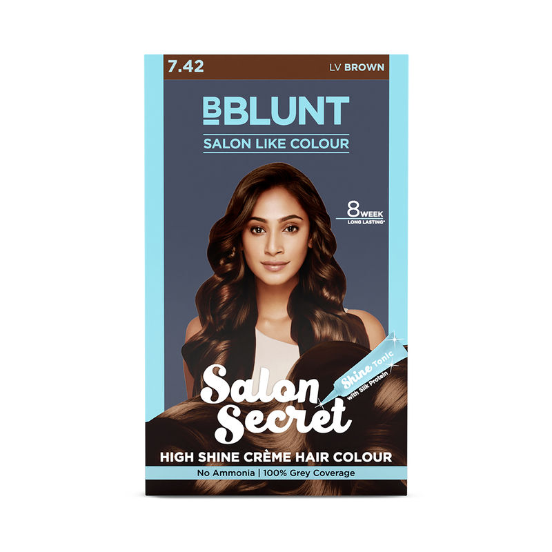 BBlunt Salon Secret High Shine Creme Hair Colour- LV Brown