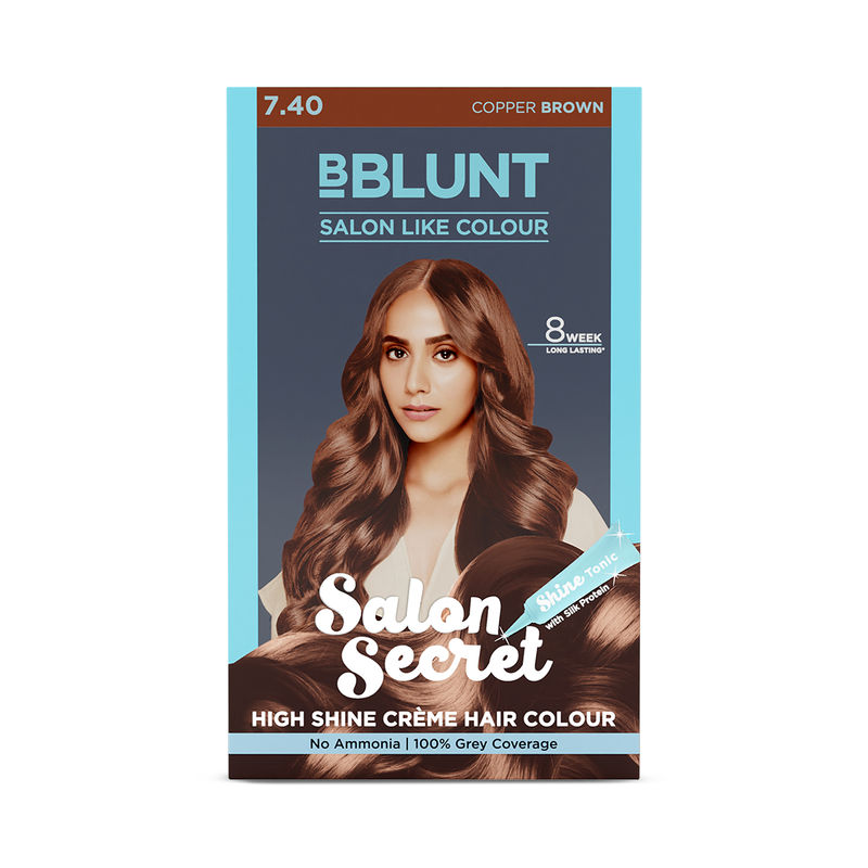 BBlunt Salon Secret High Shine Creme Hair Colour - Copper Brown