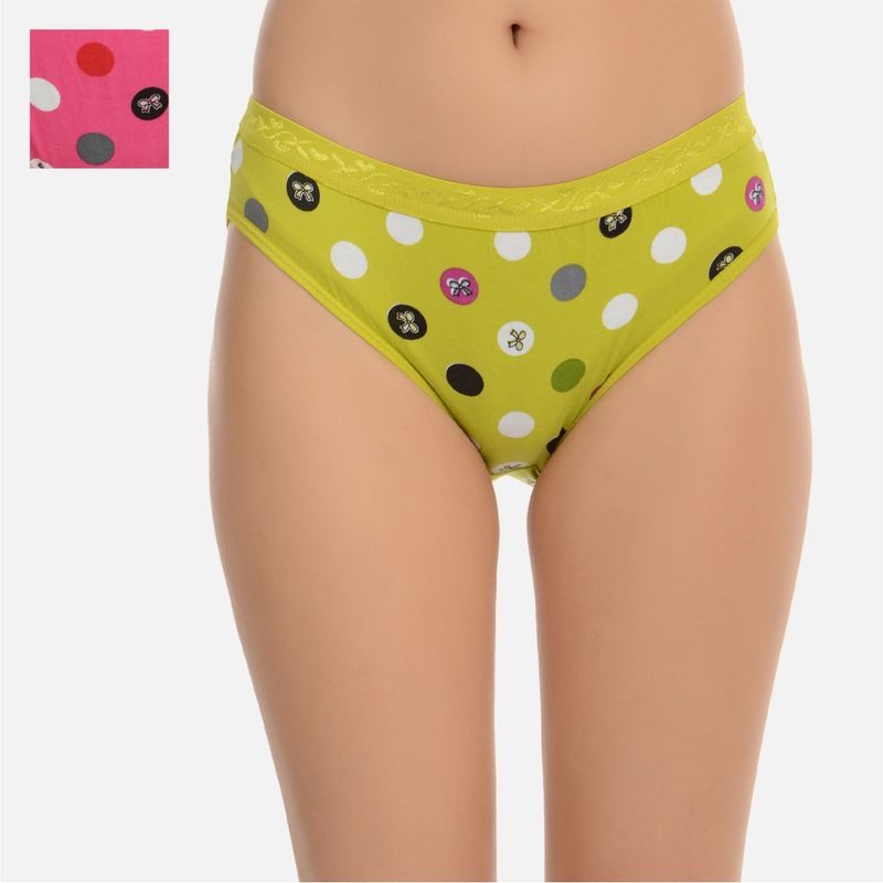 Mod & Shy Pack Of 2 Full Coverage Polka Printed Brief - Multi-Color (XL)