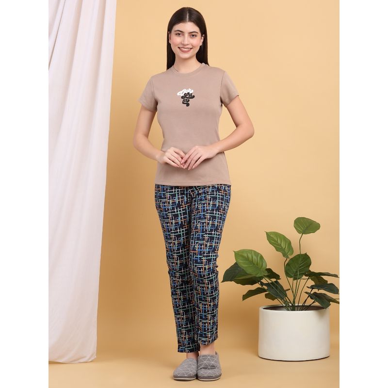 Buy Sweet Dreams Women Pyjama with Top (Set of 2) Online - Main Image