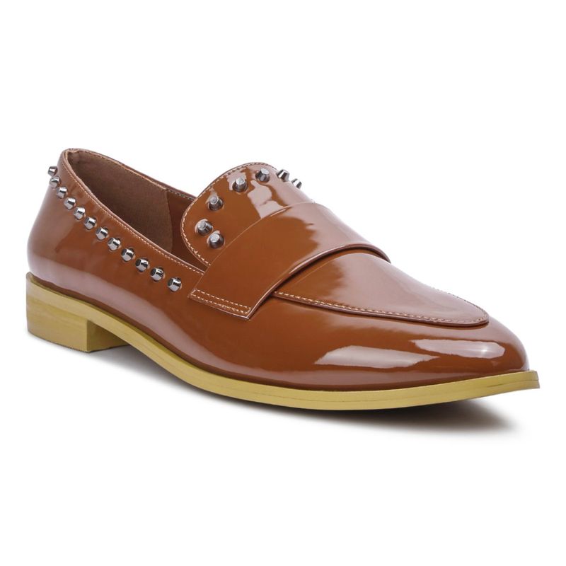 Rag & Co Solid Tan Loafers (EURO 37)