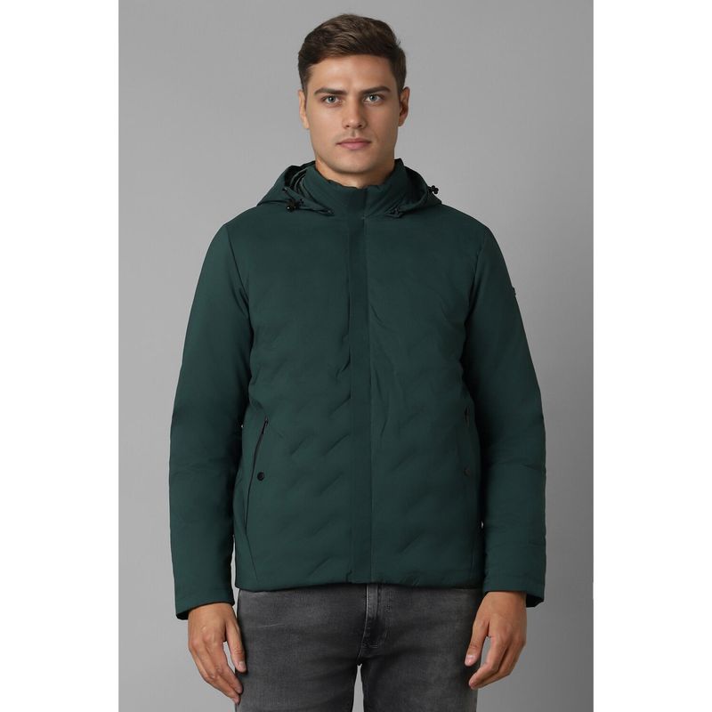 Louis Philippe Men Casual Green Solid Jackets (M)