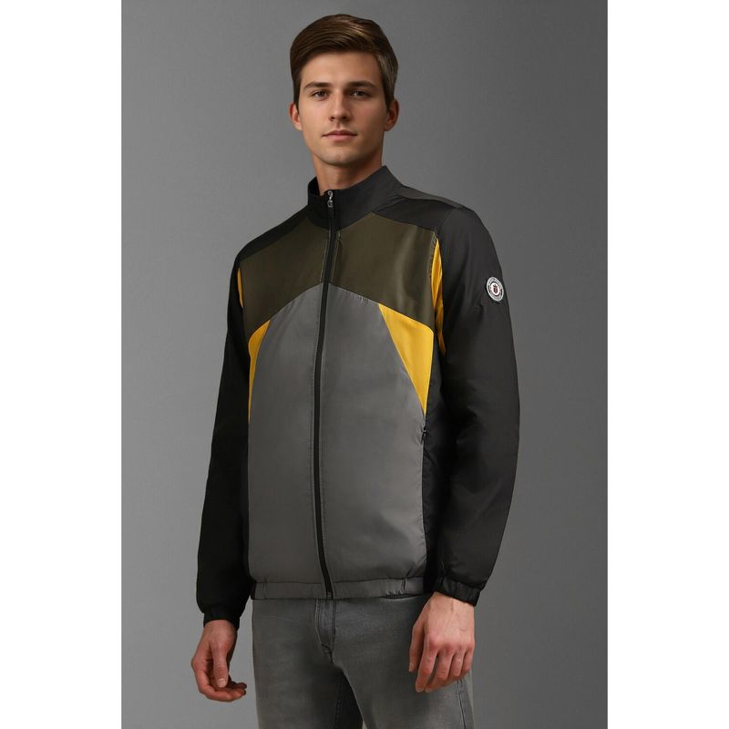 Louis Philippe Men Casual Grey Print Jackets (M)