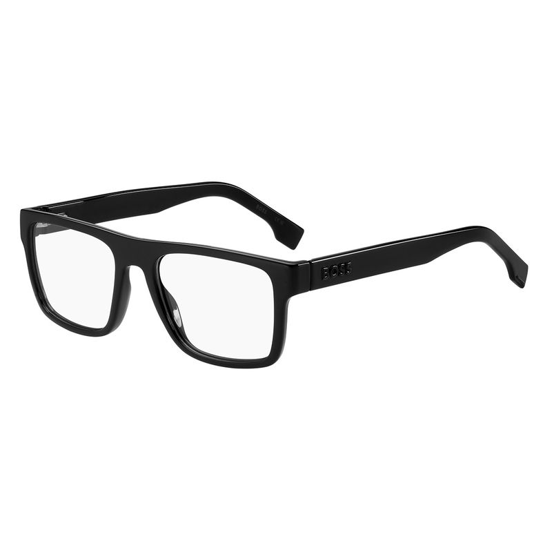 Boss By Hugo Boss  Black‑Red Rectangular Eyeglasses Frame