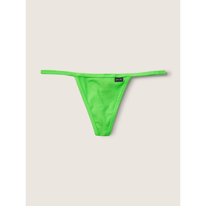 Victoria's Secret Green Cotton V-String Thong Panty (XS)