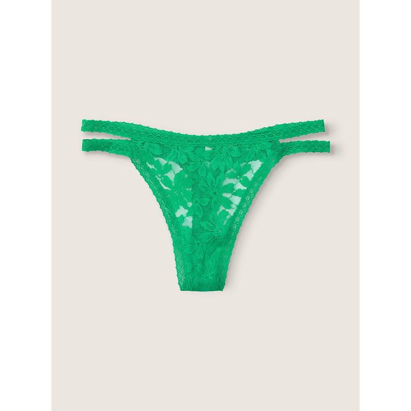 Buy Victoria's Secret Green Lace Strappy Thong Panty (2XL) Online