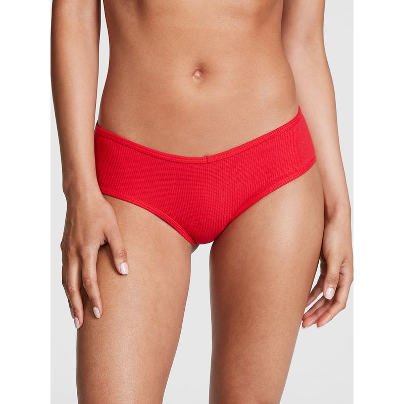 Victoria's Secret Red Cotton Cheekster Brief Panty (2XL)