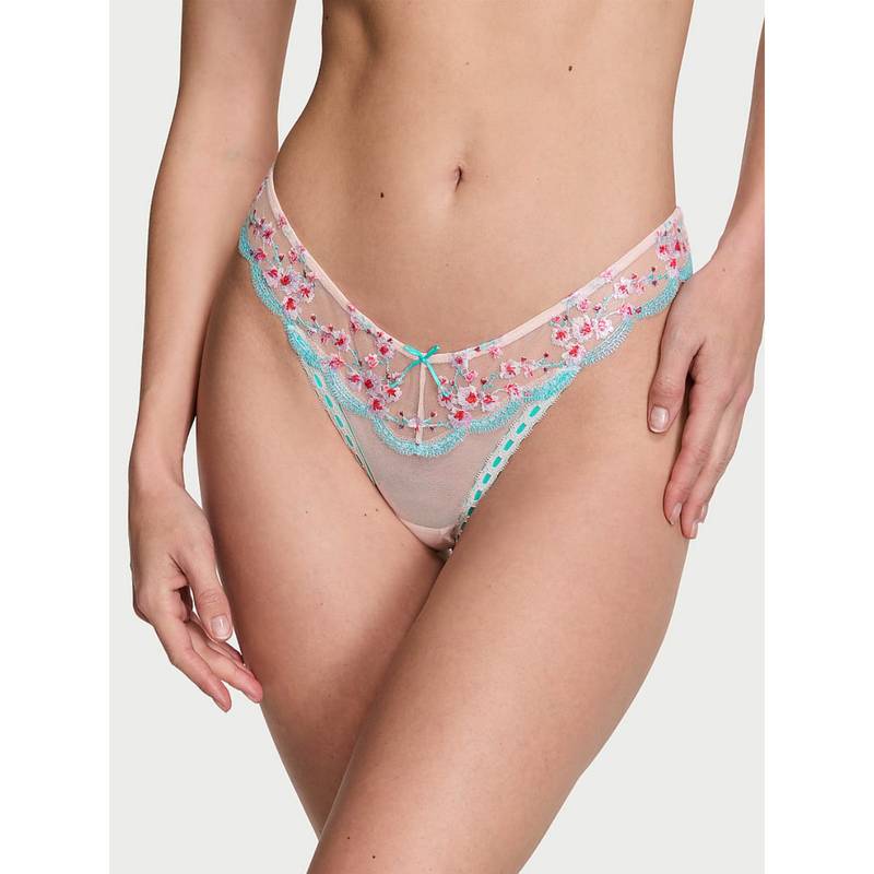 Victoria's Secret Pink Dream Angels Cherry Blossom Embroidery Brazilian Brief Panty (XS)