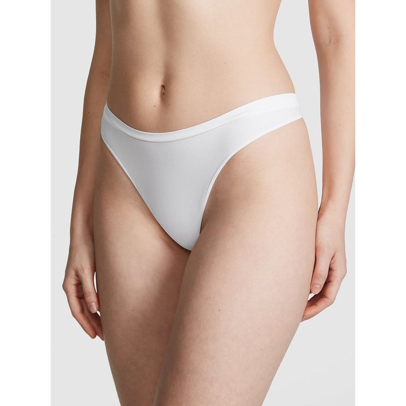 Victoria's Secret White High-Leg Thong Panty (XL)