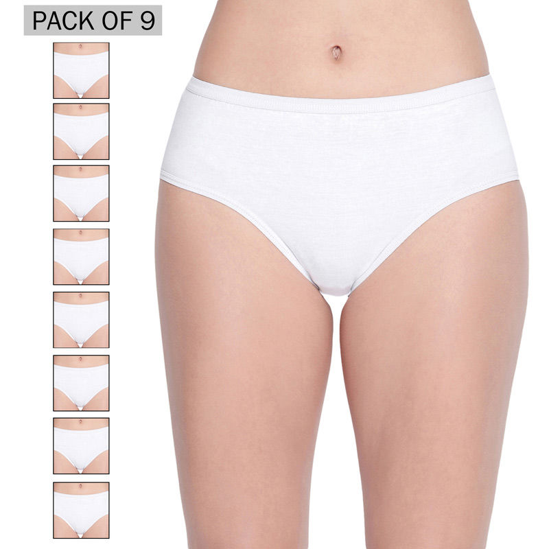 BODYCARE Pack of 9 Panties in White Color (S)
