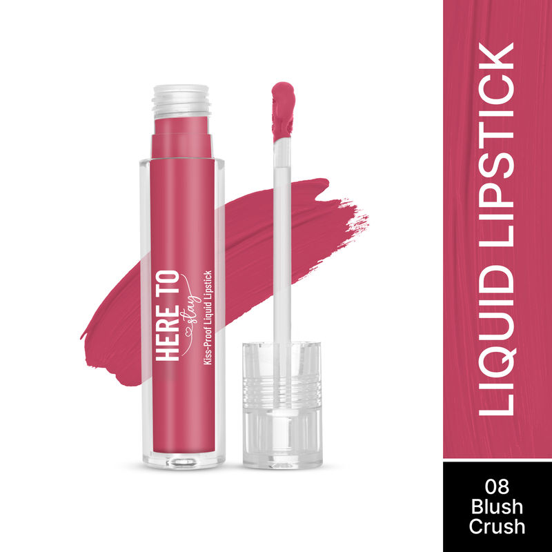 Swiss Beauty Select Here To Stay Kiss Proof Liquid Matte Lipstick With Vitamin E- 8 Blush Crush