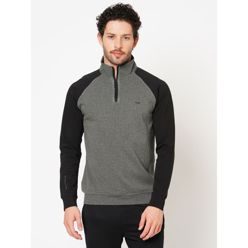 ROOKIES Trendy Grey Full Sleeve Athleisure Jacket (XL)